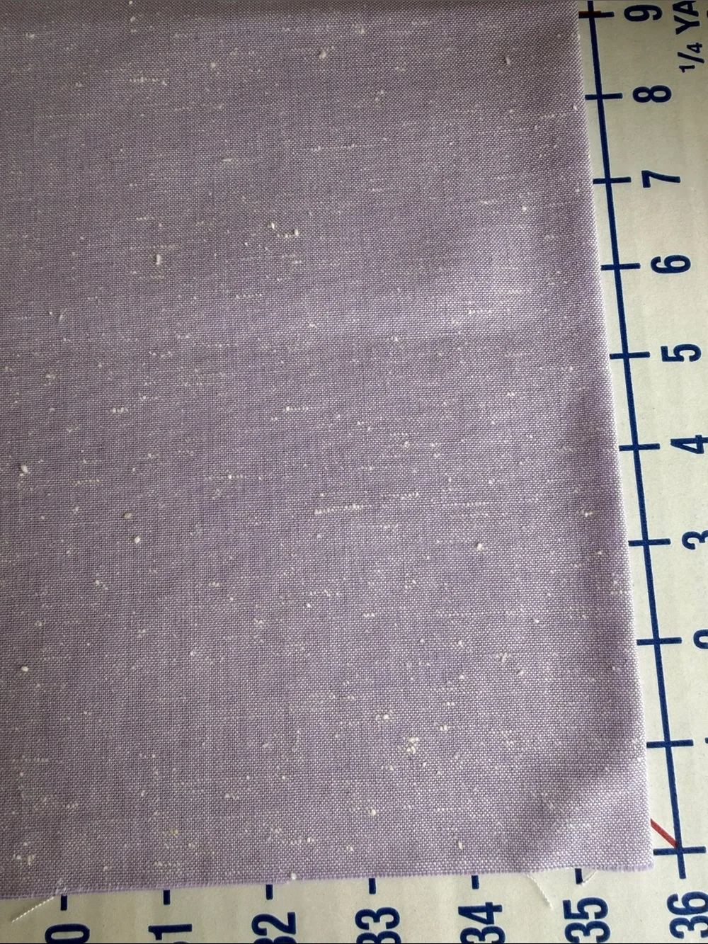 Vintage Lavender Linen Like Blend Slub Fabric 1 Yard x 44 Textured Woven Lilac